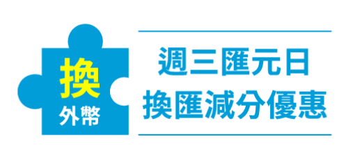 週三匯元日 換匯減分優惠