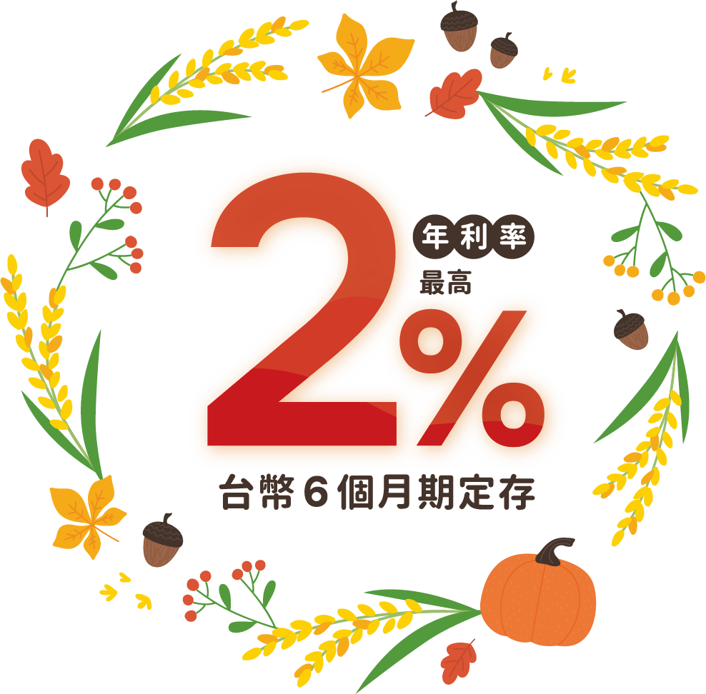 台幣6個月期定存 年利率最高2%