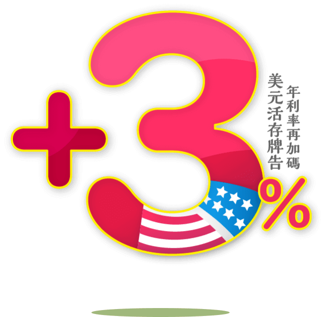 美元活存增量最高加碼年利率3%