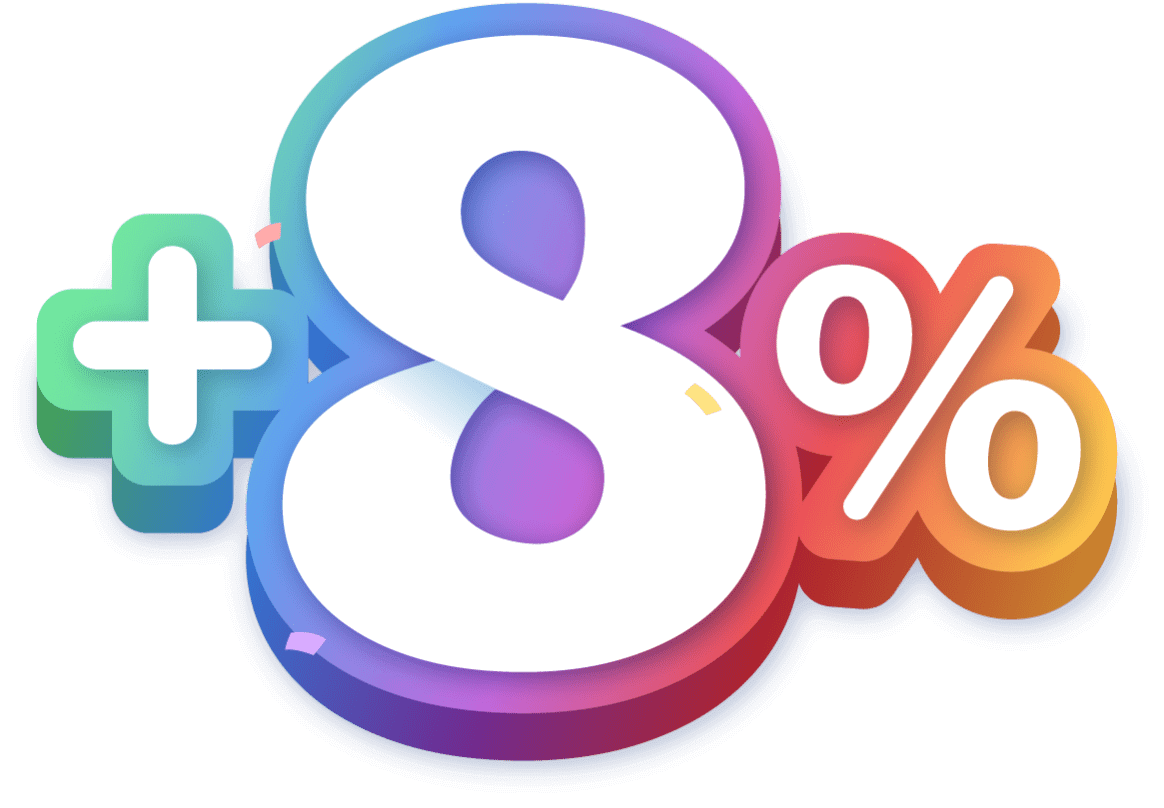 8%