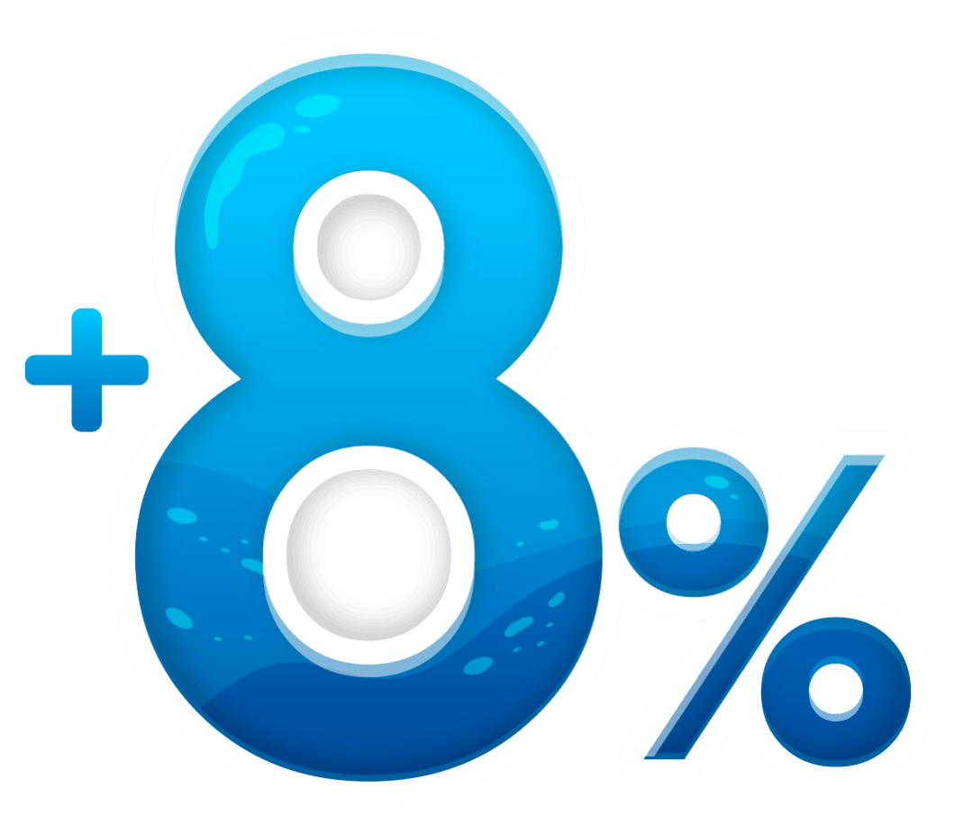 8%