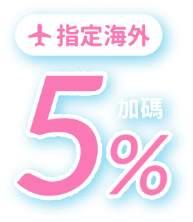 指定海外 5%加碼