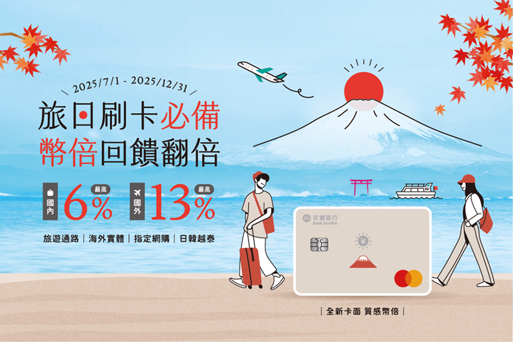 旅日刷卡必備 幣倍回饋翻倍