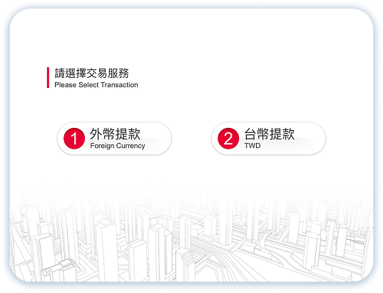 外幣提款第3步：點選外幣提款